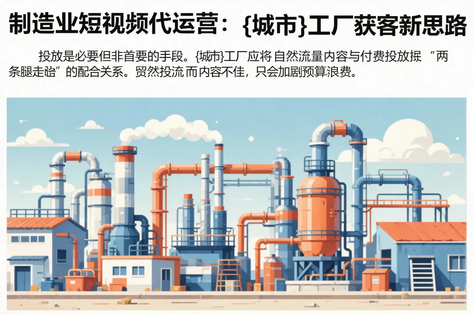 制造业短视频代运营:中卫工厂获客新思路
